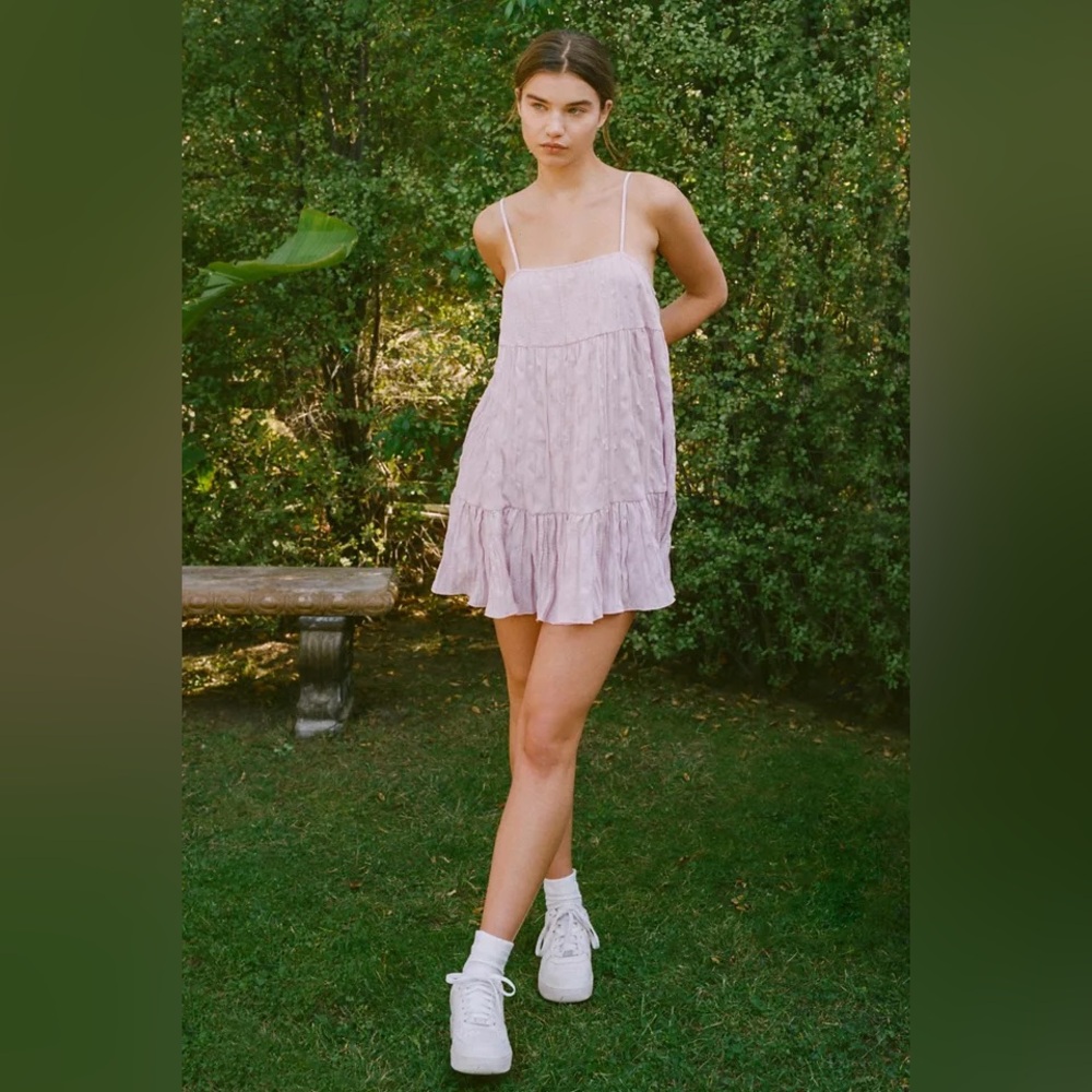 Urban Outfitters Lavender Tiered Mini Sundress